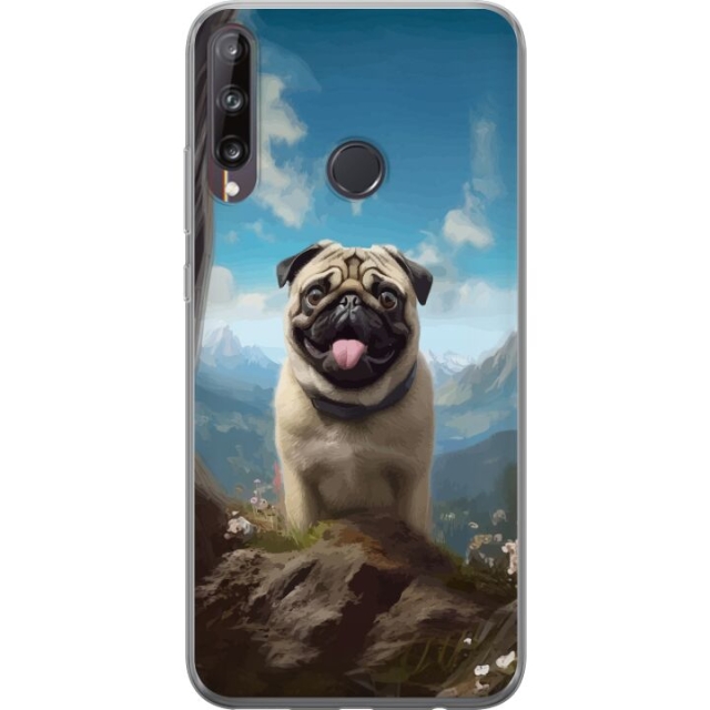 Mobilskal till Huawei P40 lite E med Glad Hund motiv