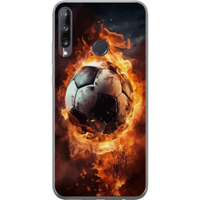 Mobilskal till Huawei P40 lite E med Fotboll motiv