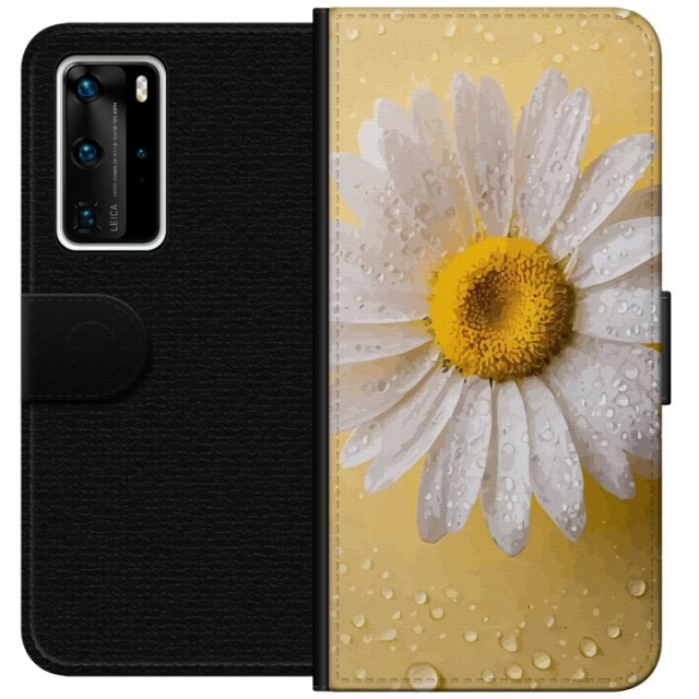 Plånboksfodral till Huawei P40 Pro med Porslinsblomma motiv