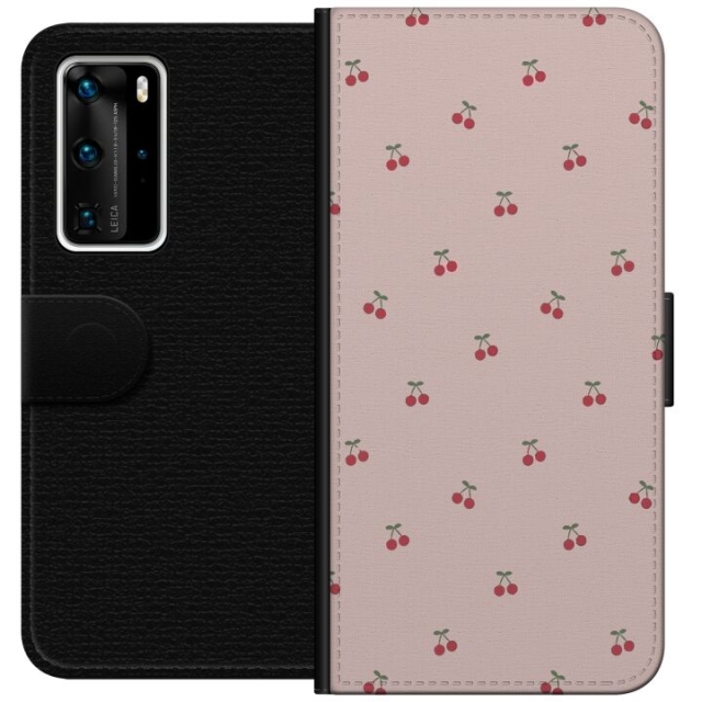 Plånboksfodral till Huawei P40 Pro med Körsbär motiv