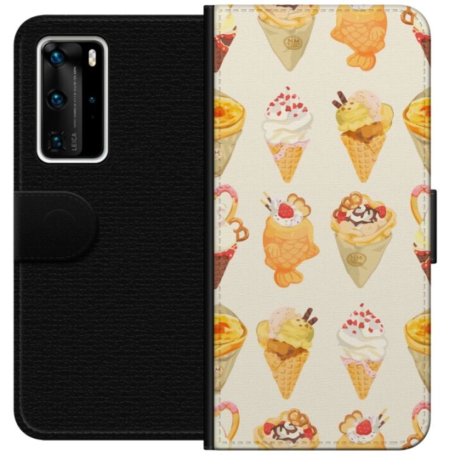 Plånboksfodral till Huawei P40 Pro med Glassigt motiv