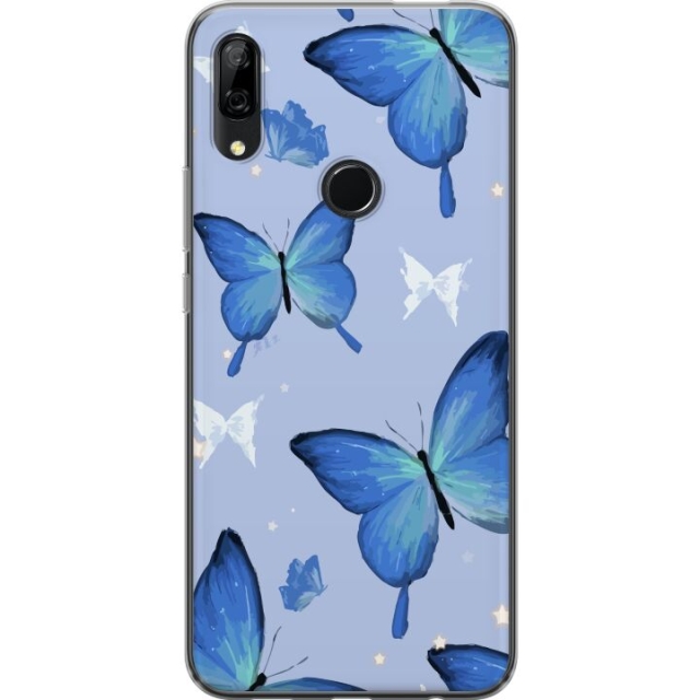 Mobilskal till Huawei P Smart Z med Blå fjärillar motiv