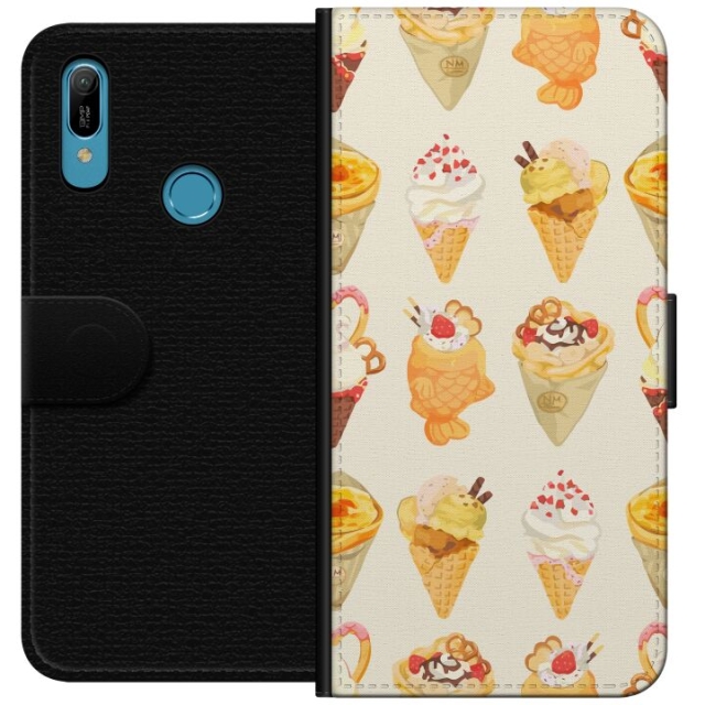 Plånboksfodral till Huawei Y6 (2019) med Glassigt motiv