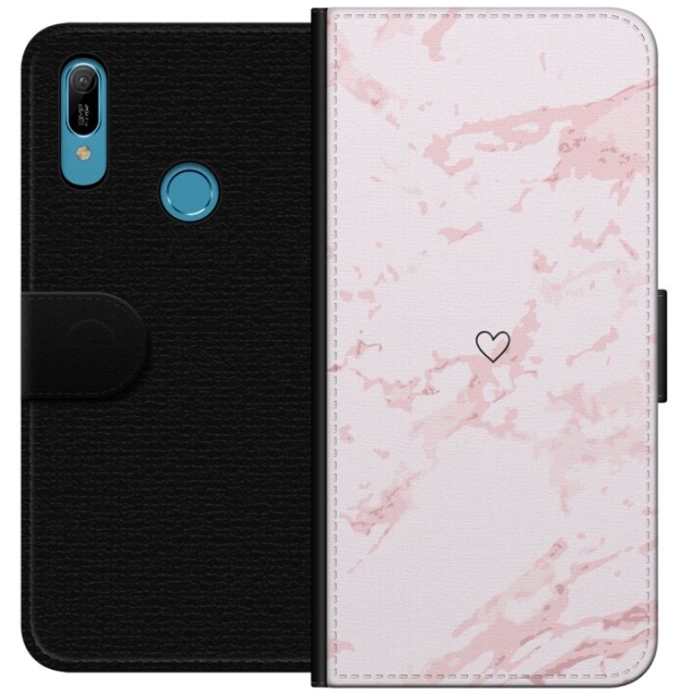 Plånboksfodral till Huawei Y6 (2019) med Rosa Hjärta motiv