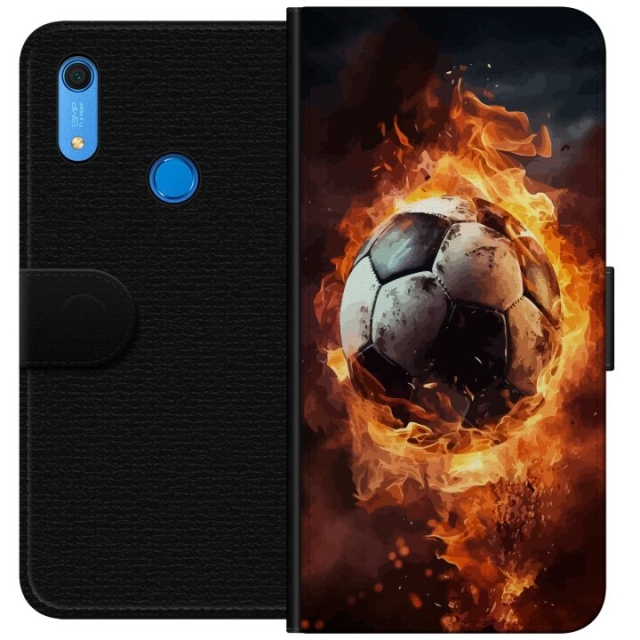 Plånboksfodral till Huawei Y6s (2019) med Fotboll motiv