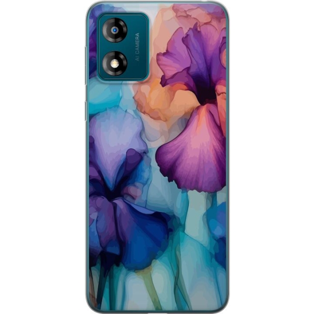 Mobilskal till Motorola Moto E13 med Magiska blommor motiv