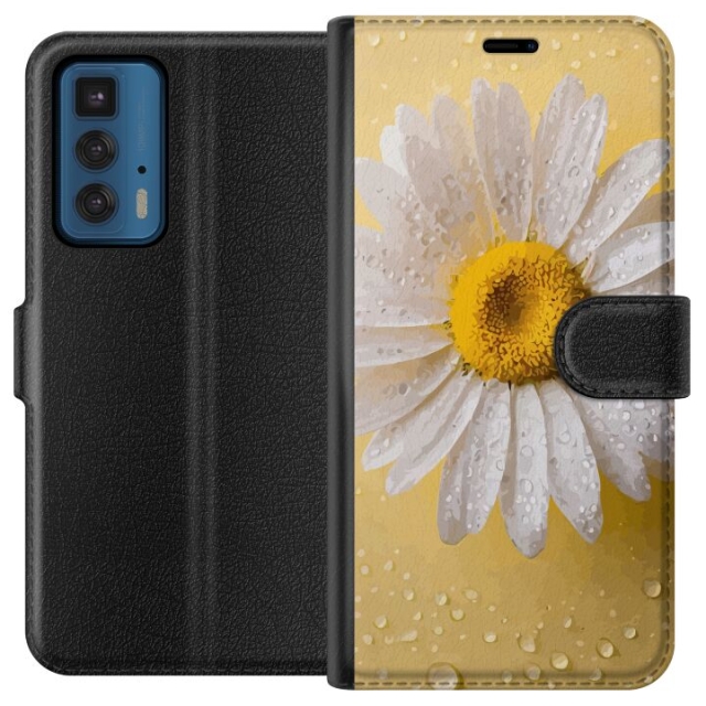 Plånboksfodral till Motorola Edge 20 Pro med Porslinsblomma motiv