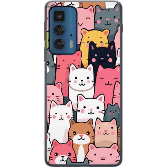 Mobilskal till Motorola Edge 20 Pro med Kattmönster motiv