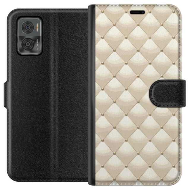 Plånboksfodral till Motorola Moto E22i med Guldglans motiv