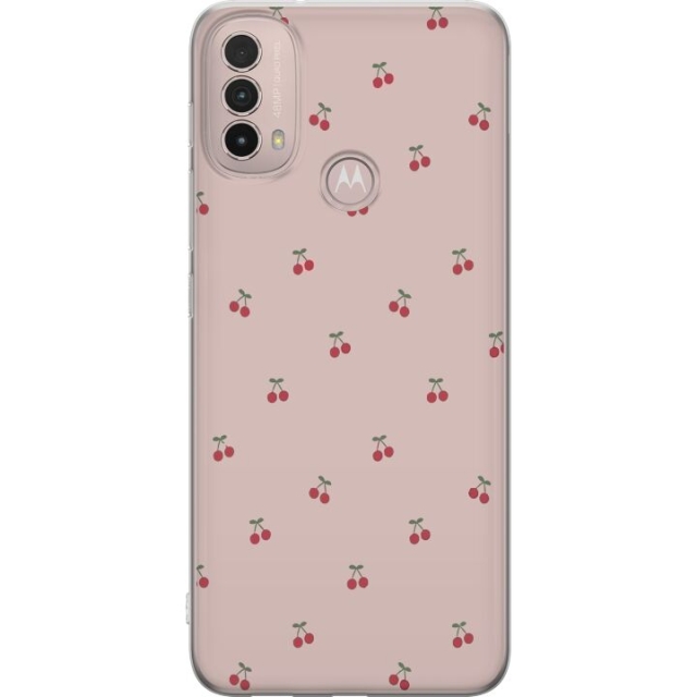 Mobilskal till Motorola Moto E40 med Körsbär motiv