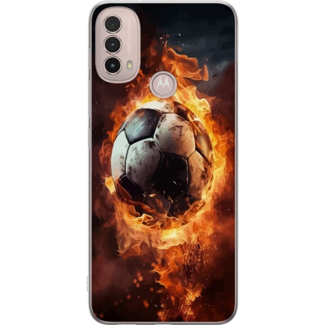 Mobilskal till Motorola Moto E40 med Fotboll motiv
