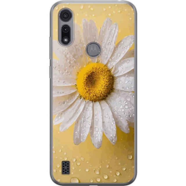 Mobilskal till Motorola Moto E6i med Porslinsblomma motiv