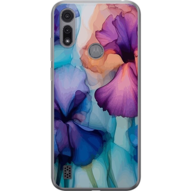 Mobilskal till Motorola Moto E6i med Magiska blommor motiv