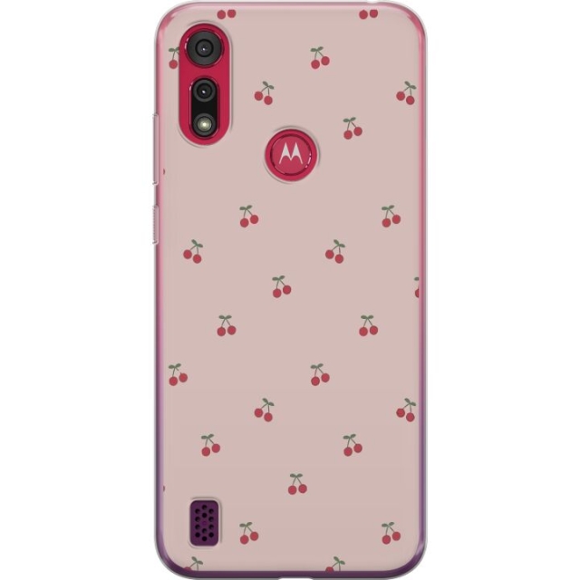 Mobilskal till Motorola Moto E6s (2020) med Körsbär motiv