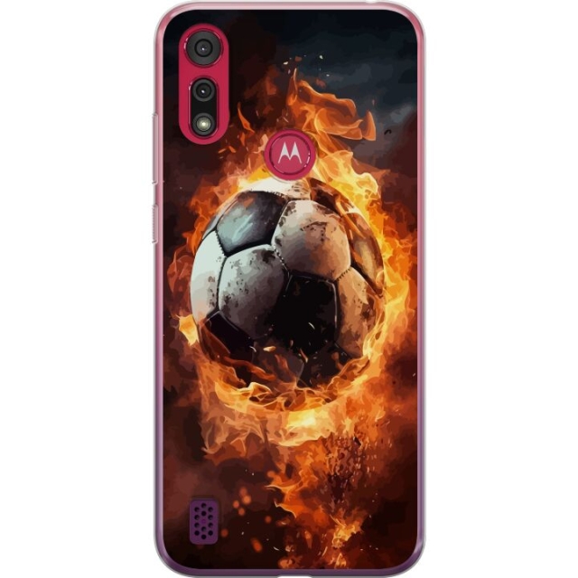 Mobilskal till Motorola Moto E6s (2020) med Fotboll motiv