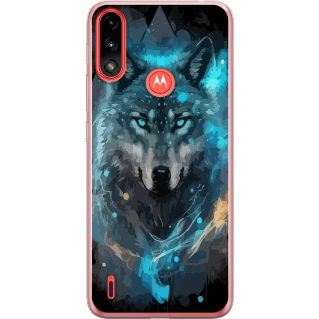 Mobilskal till Motorola Moto E7 Power med Varg motiv