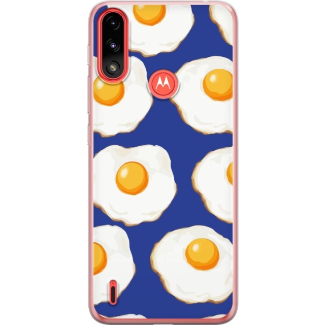 Mobilskal till Motorola Moto E7 Power med Stekta ägg motiv