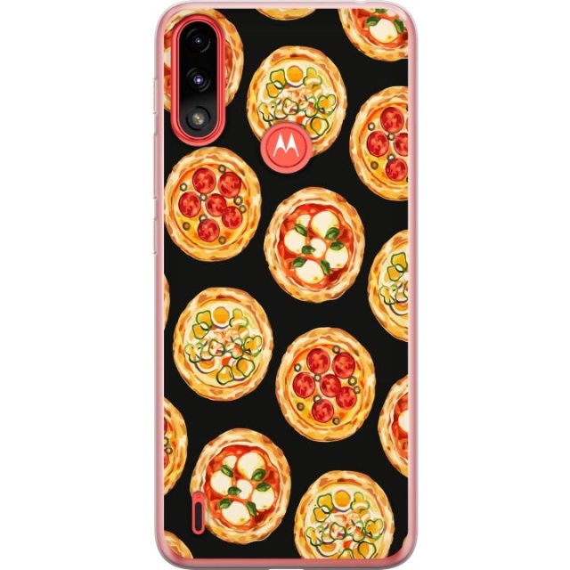 Mobilskal till Motorola Moto E7 Power med Pizza motiv