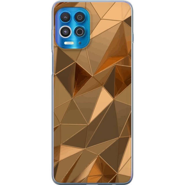 Mobilskal till Motorola Edge S med 3D Guld motiv