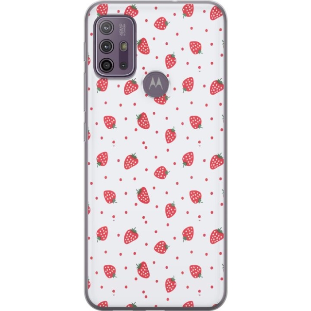 Mobilskal till Motorola Moto G10 med Jordgubbar motiv