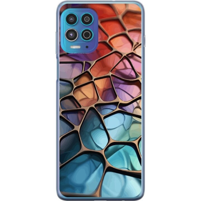 Mobilskal till Motorola Moto G100 med Metalliskt mönster motiv