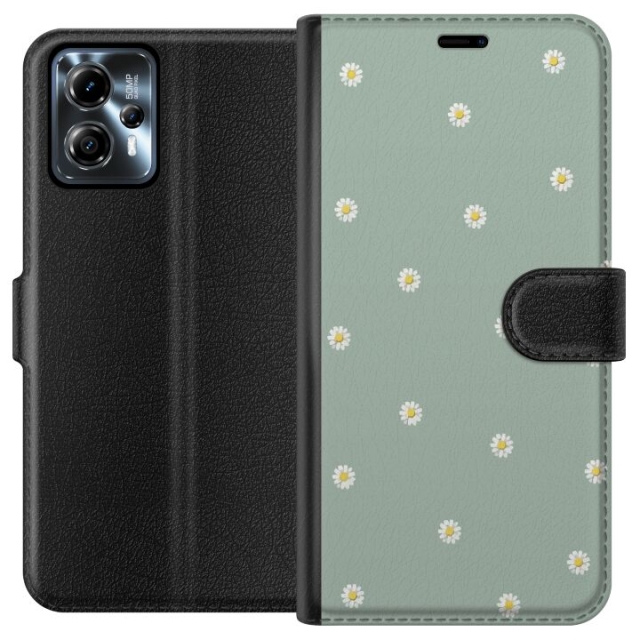 Plånboksfodral till Motorola Moto G13 med Prästkragar motiv