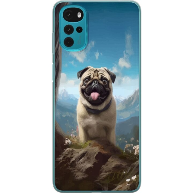 Mobilskal till Motorola Moto G22 med Glad Hund motiv