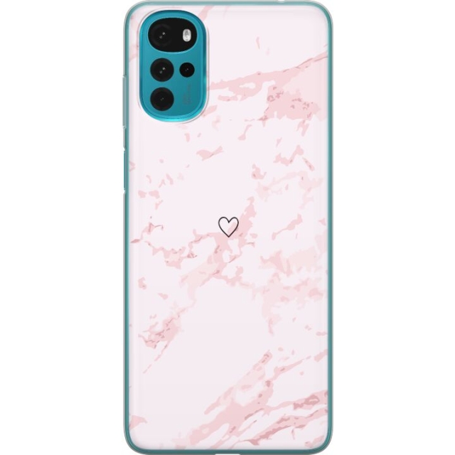 Mobilskal till Motorola Moto G22 med Rosa Hjärta motiv