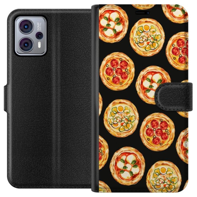 Plånboksfodral till Motorola Moto G23 med Pizza motiv