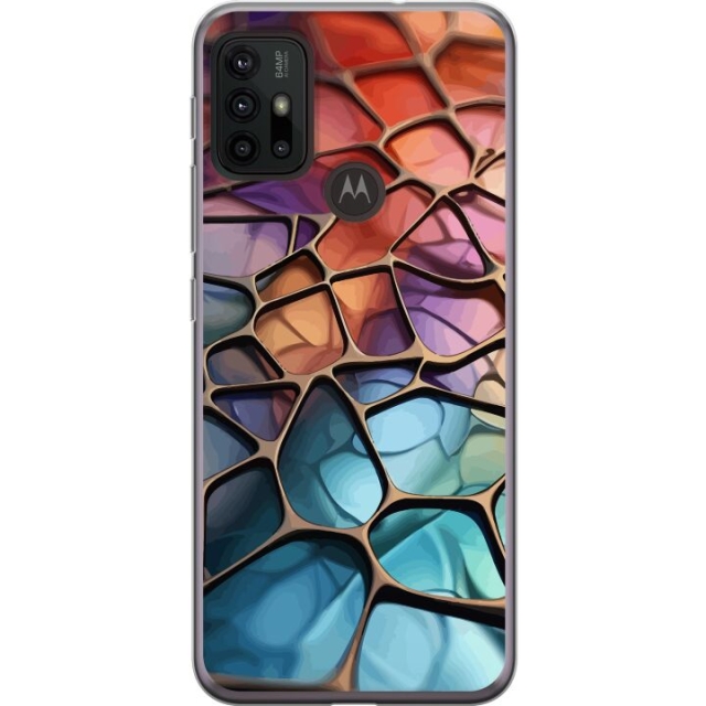 Mobilskal till Motorola Moto G30 med Metalliskt mönster motiv
