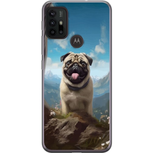 Mobilskal till Motorola Moto G30 med Glad Hund motiv