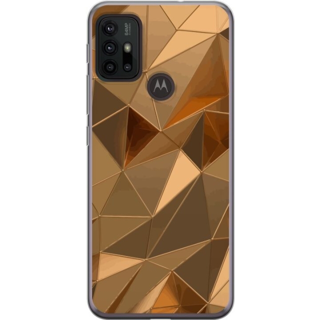 Mobilskal till Motorola Moto G30 med 3D Guld motiv