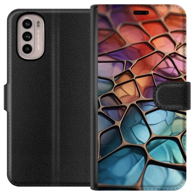 Plånboksfodral till Motorola Moto G31 med Metalliskt mönster motiv