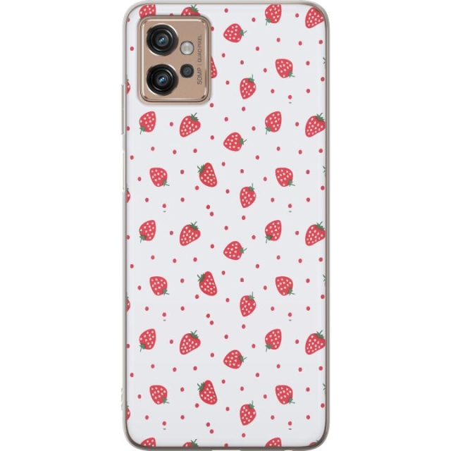 Mobilskal till Motorola Moto G32 med Jordgubbar motiv