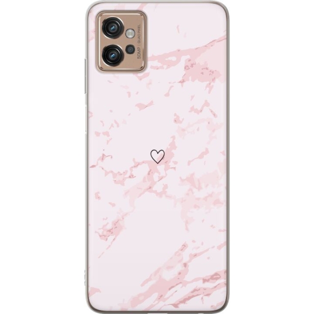 Mobilskal till Motorola Moto G32 med Rosa Hjärta motiv