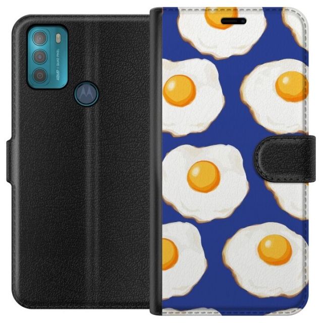 Plånboksfodral till Motorola Moto G50 med Stekta ägg motiv