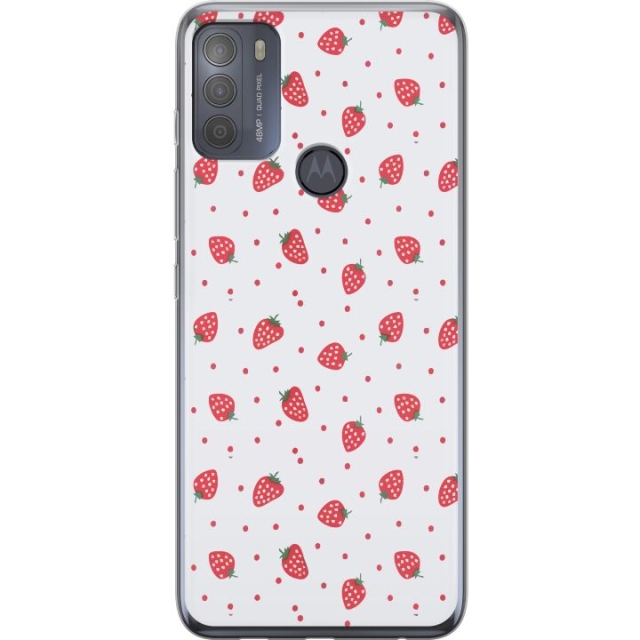 Mobilskal till Motorola Moto G50 med Jordgubbar motiv