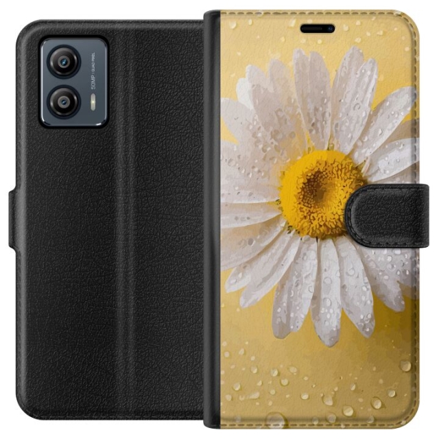 Plånboksfodral till Motorola Moto G53 med Porslinsblomma motiv