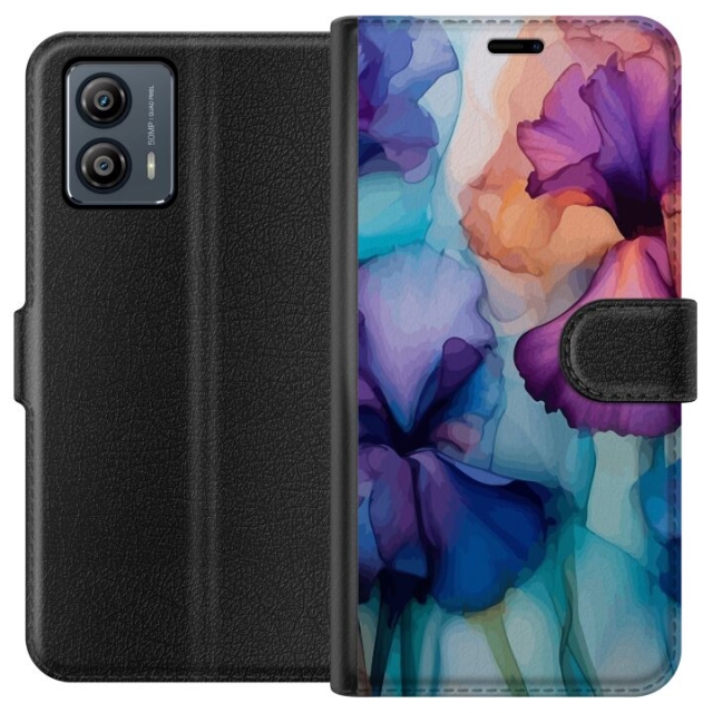 Plånboksfodral till Motorola Moto G53 med Magiska blommor motiv