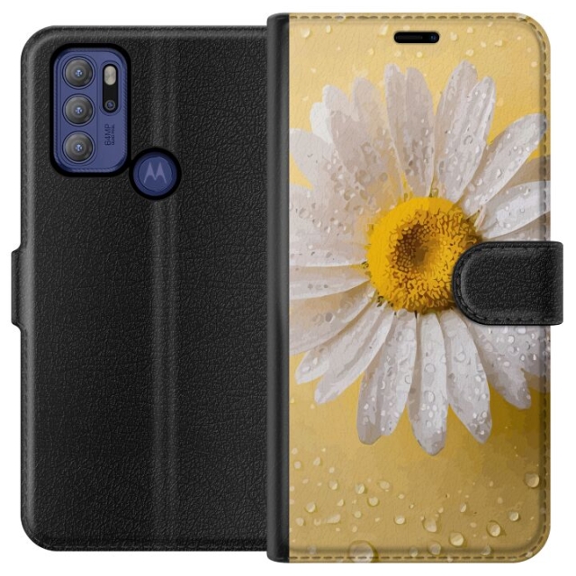 Plånboksfodral till Motorola Moto G60S med Porslinsblomma motiv