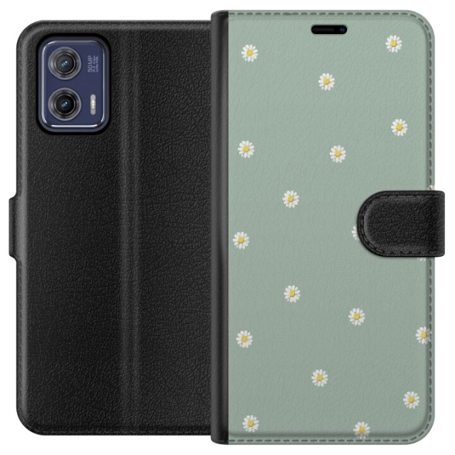 Plånboksfodral till Motorola Moto G73 med Prästkragar motiv