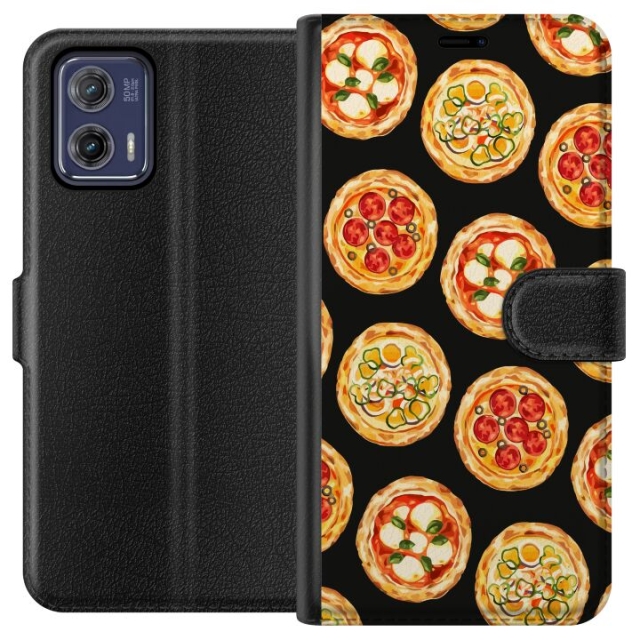 Plånboksfodral till Motorola Moto G73 med Pizza motiv