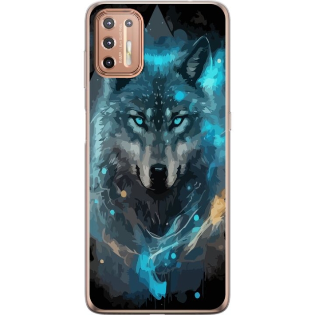 Mobilskal till Motorola Moto G9 Plus med Varg motiv