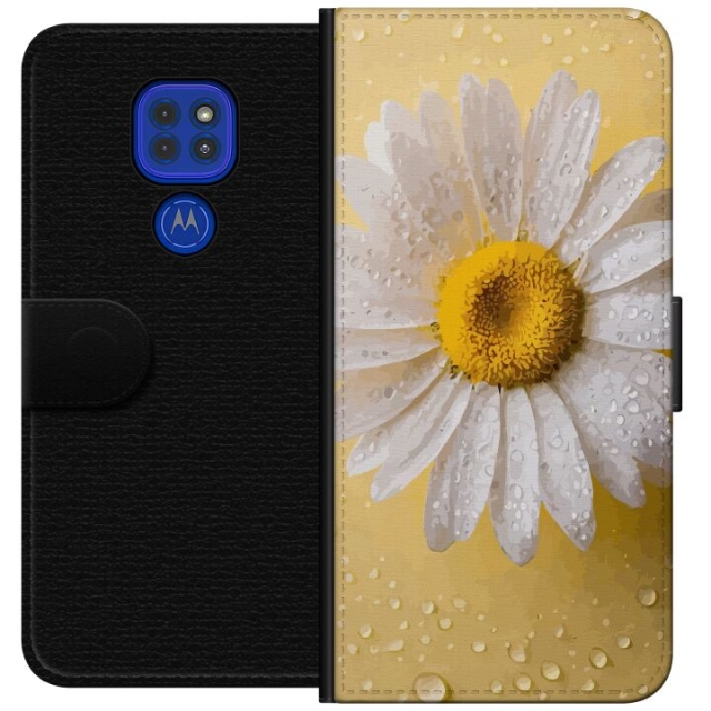 Plånboksfodral till Motorola Moto G9 Play med Porslinsblomma motiv