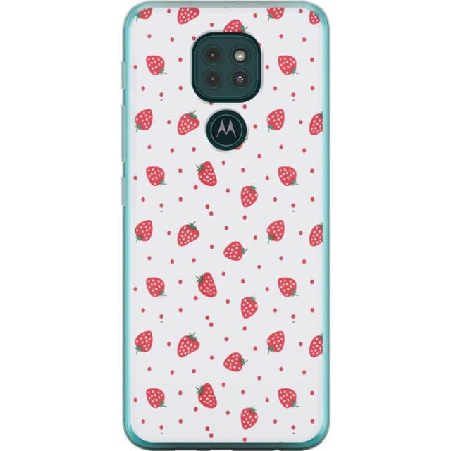 Mobilskal till Motorola Moto G9 Play med Jordgubbar motiv