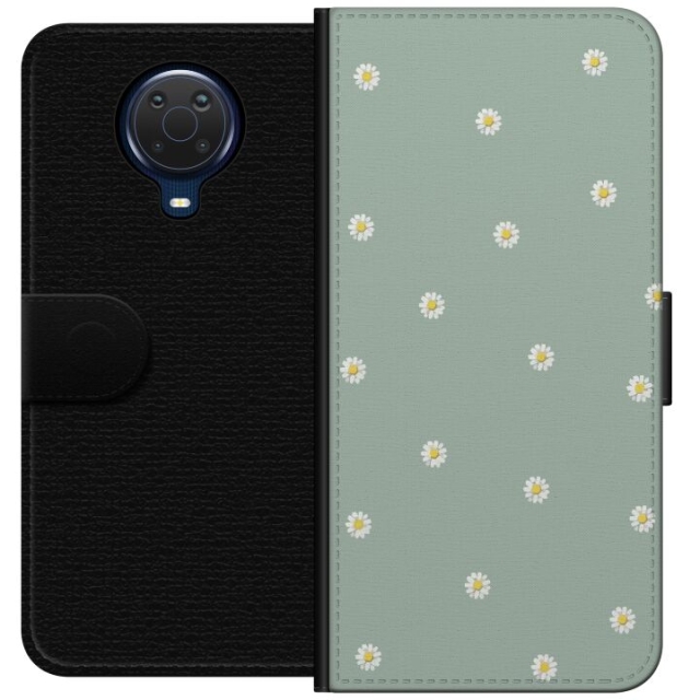 Plånboksfodral till Nokia G20 med Prästkragar motiv