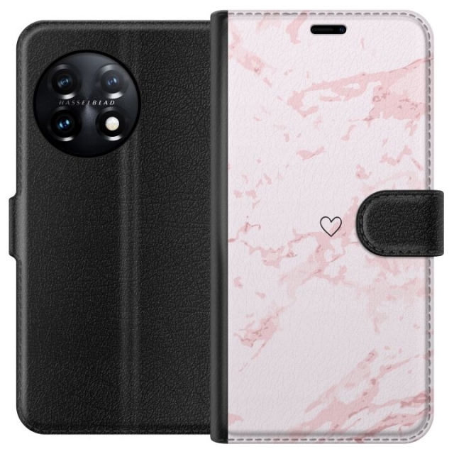 Plånboksfodral till OnePlus 11 med Rosa Hjärta motiv