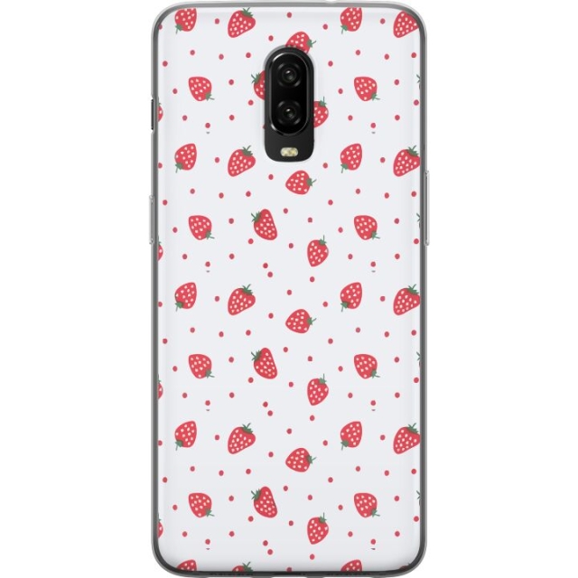 Mobilskal till OnePlus 6T med Jordgubbar motiv