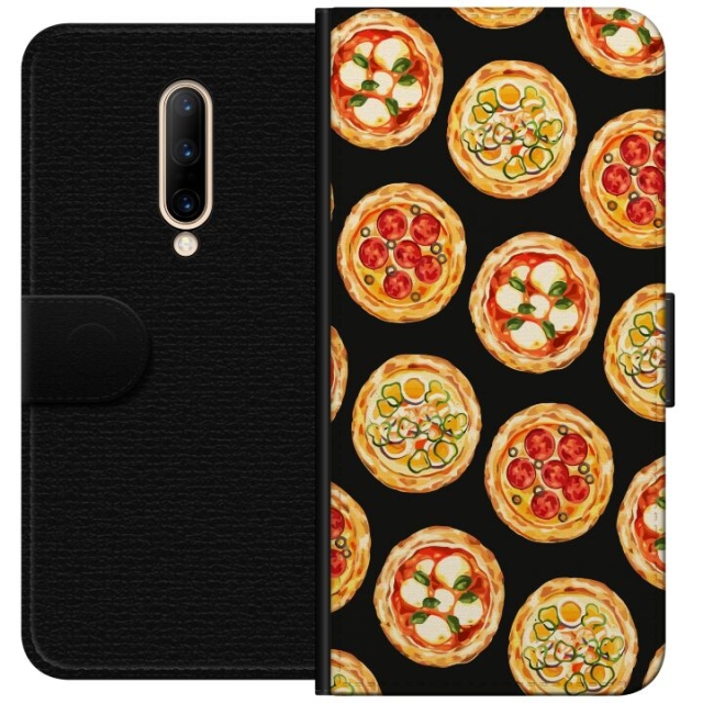 Plånboksfodral till OnePlus 7 Pro med Pizza motiv