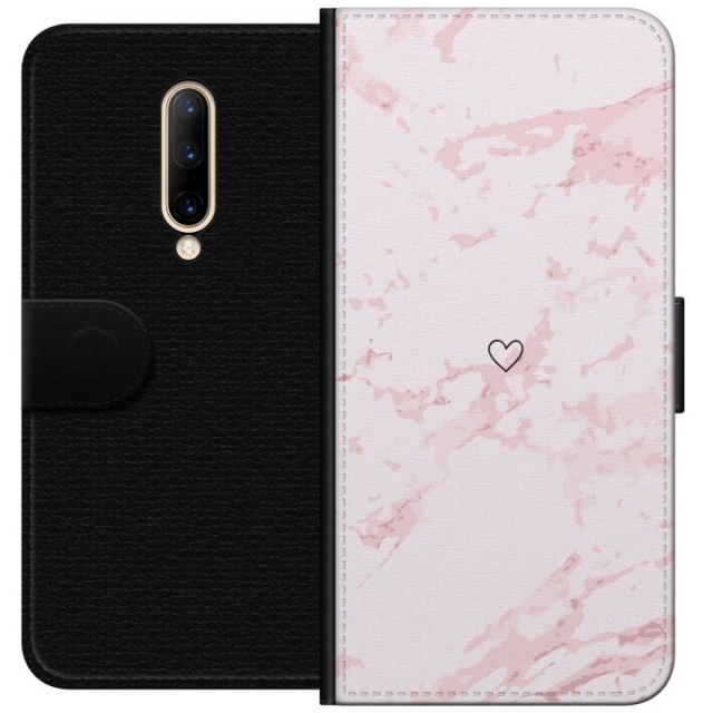 Plånboksfodral till OnePlus 7 Pro med Rosa Hjärta motiv